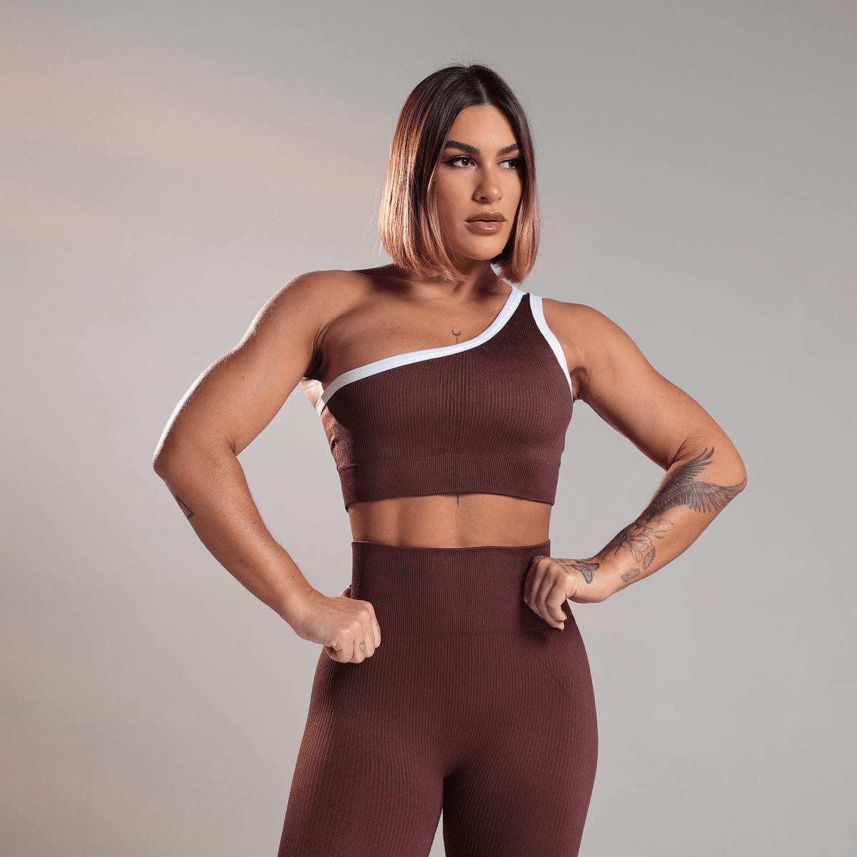 Conjunto One Shoulder Power - Miss Blessed Modas