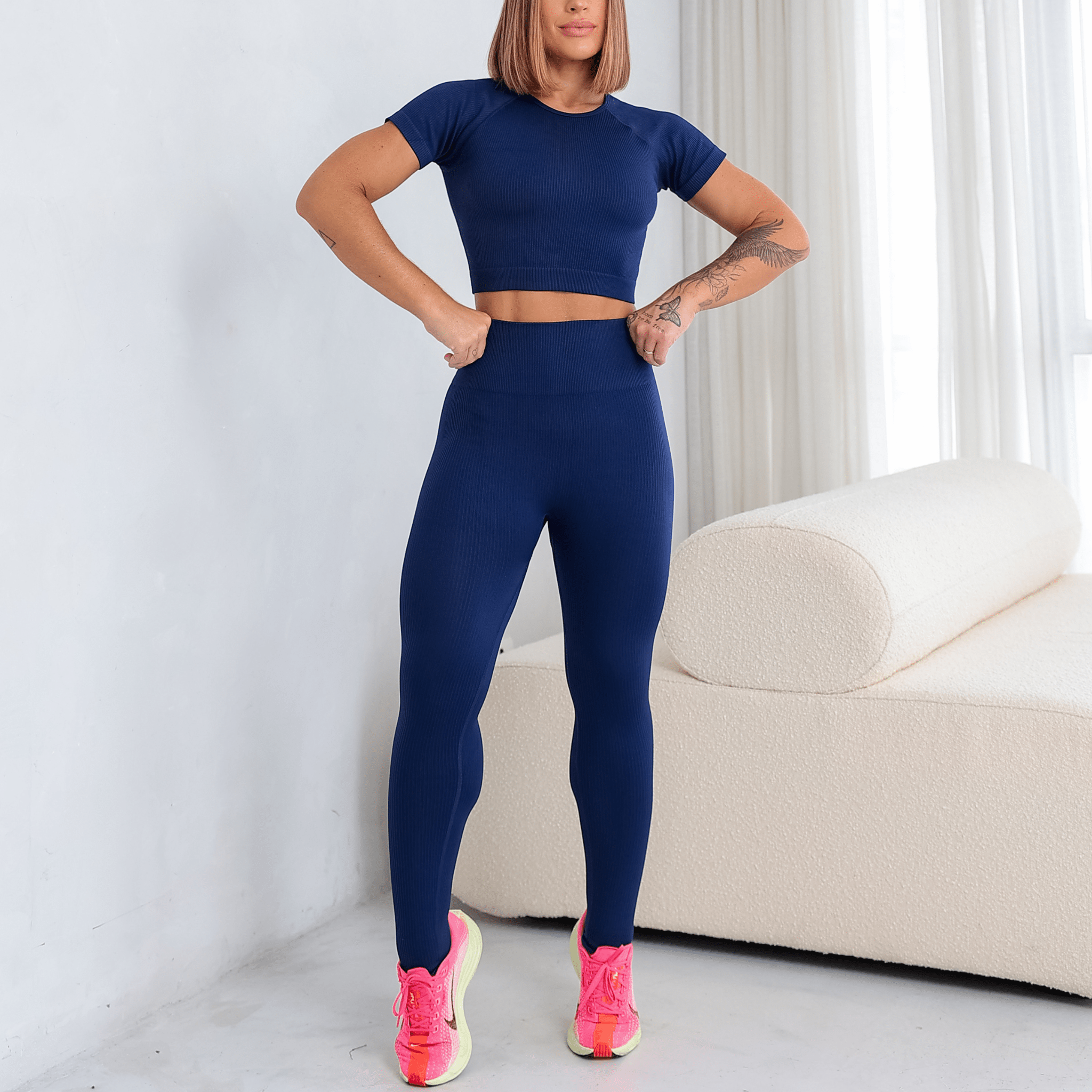 Conjunto Poer Fit Manguinha - Miss Blessed Modas