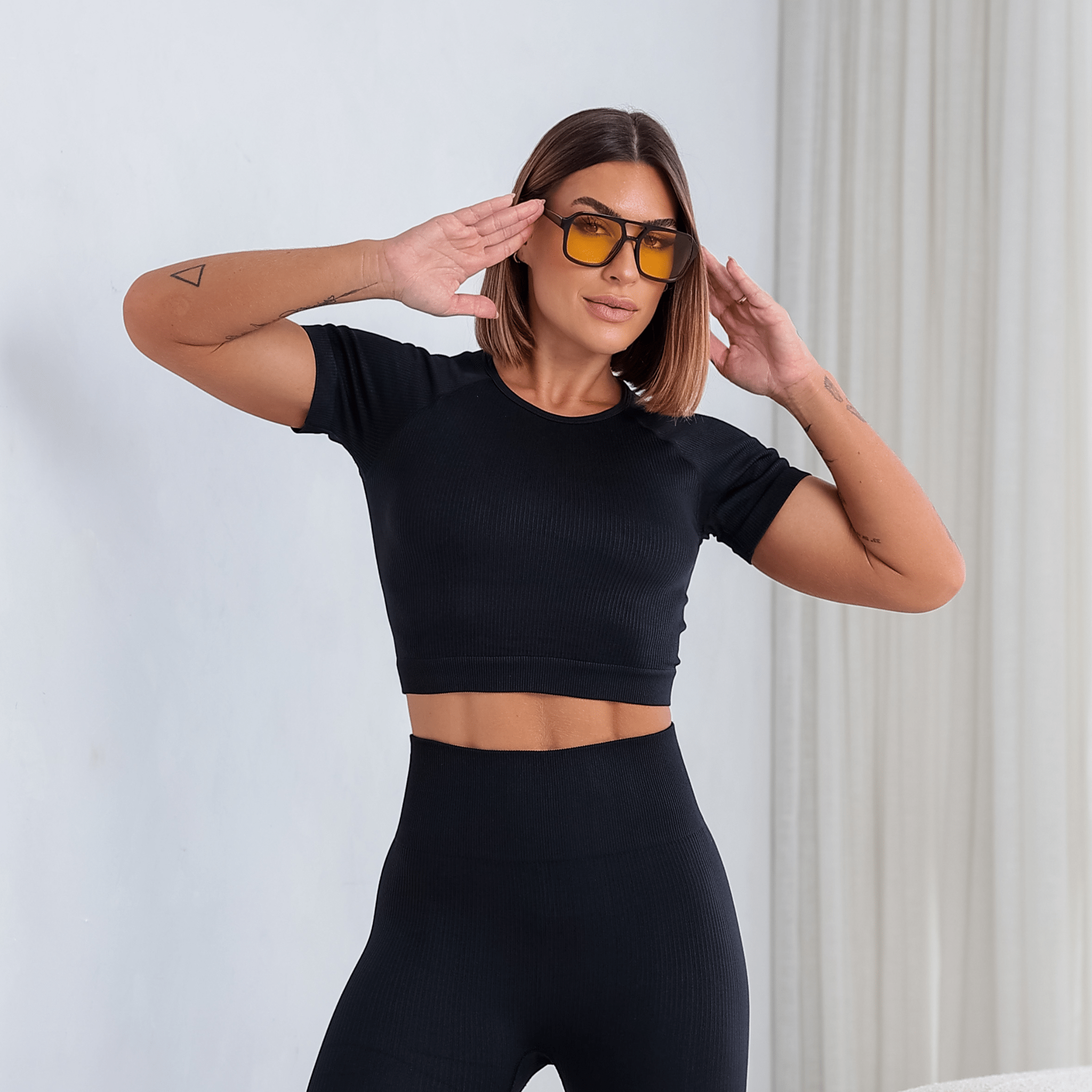 Conjunto Poer Fit Manguinha - Miss Blessed Modas
