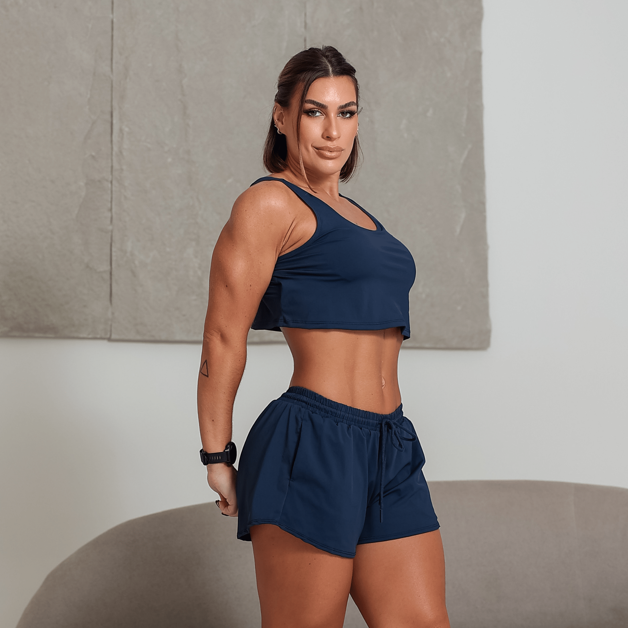 Conjunto Shorts Double Tank Set - Miss Blessed Modas