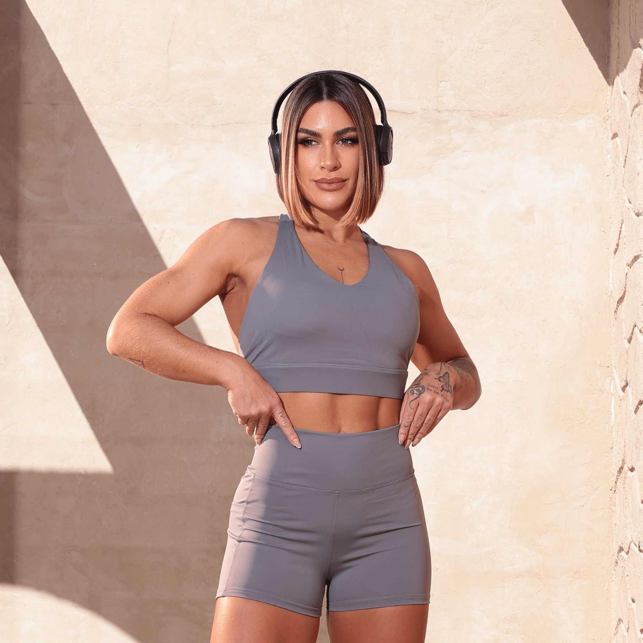Conjunto Shorts Essência Fit - Miss Blessed Modas