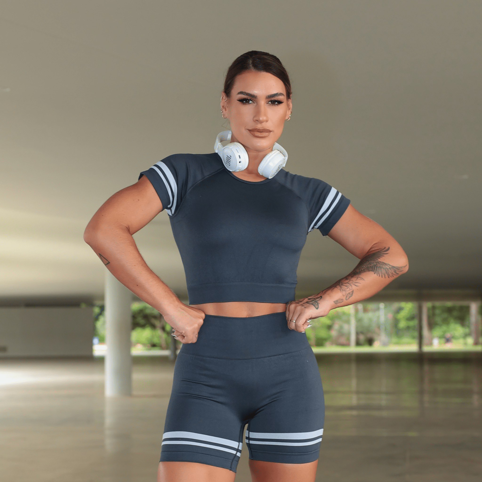 Conjunto Shorts Manga - Miss Blessed Modas