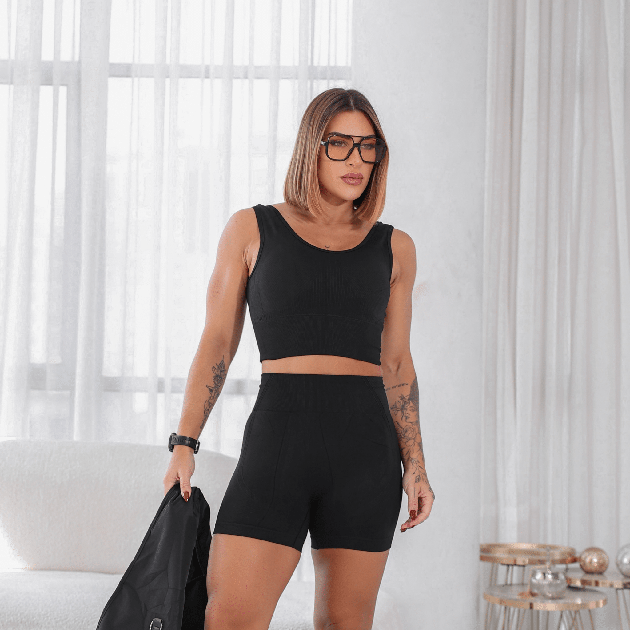 Conjunto Shorts Summer Flex Rib - Miss Blessed Modas