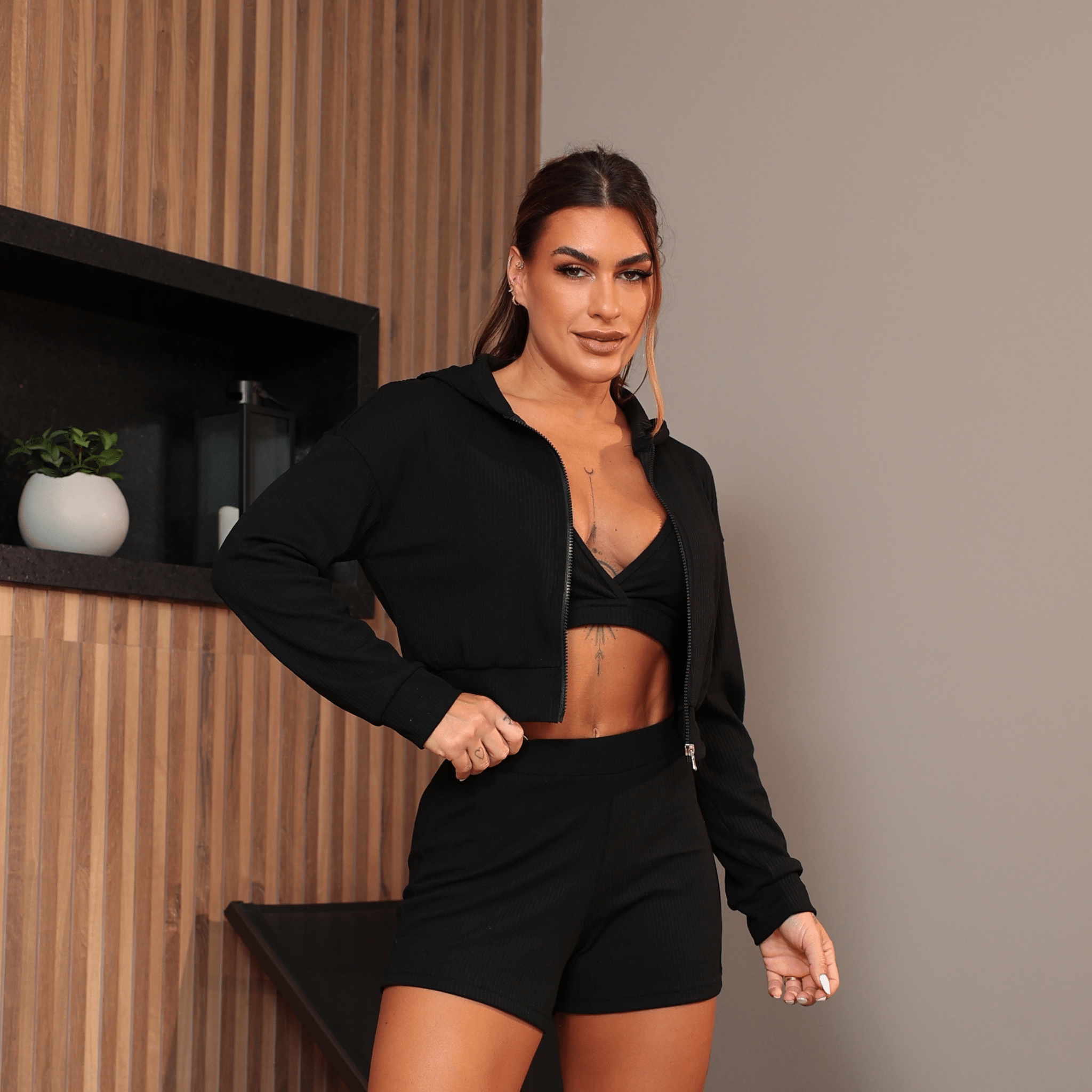 Conjunto Shorts Yoga Bliss - Miss Blessed Modas