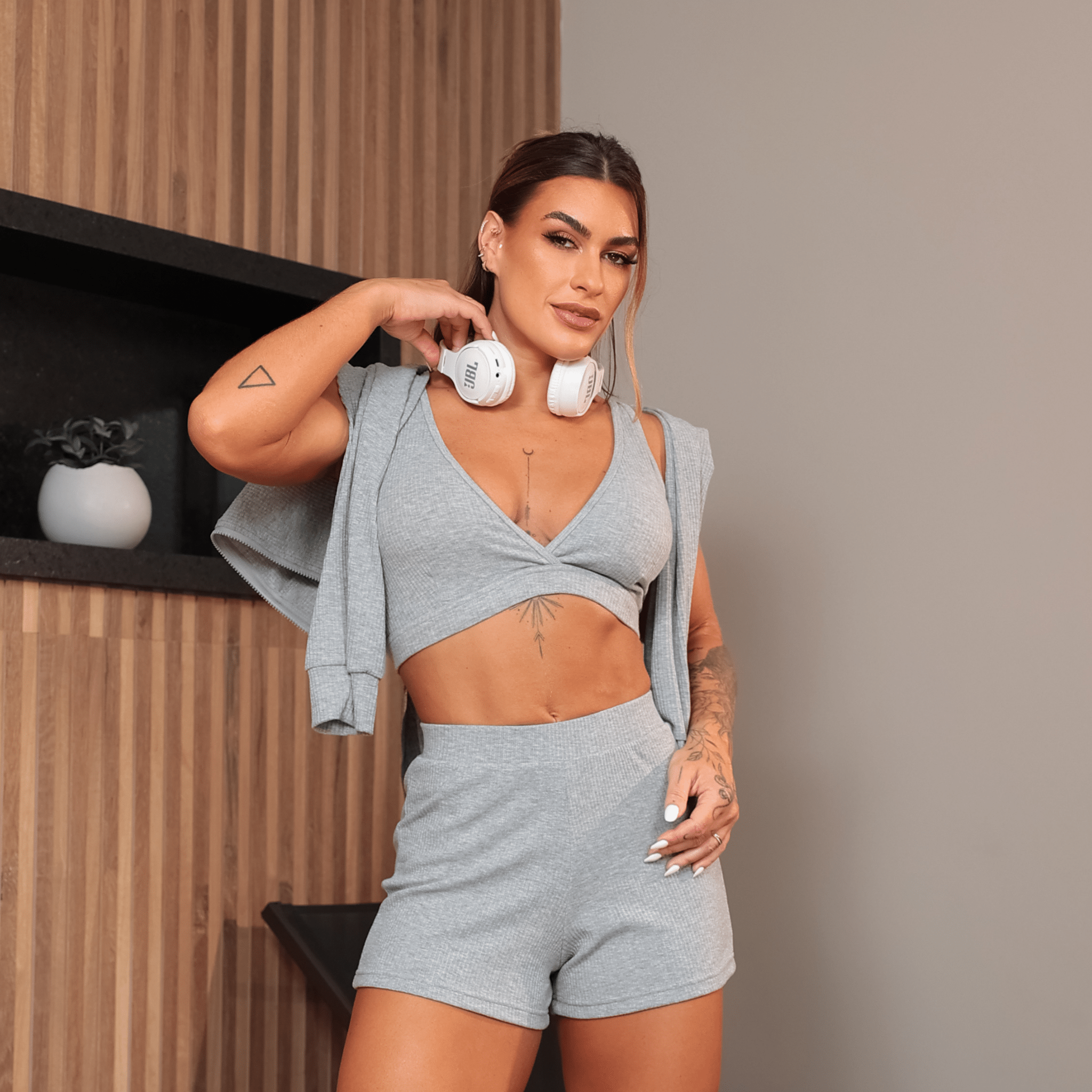 Conjunto Shorts Yoga Bliss - Miss Blessed Modas