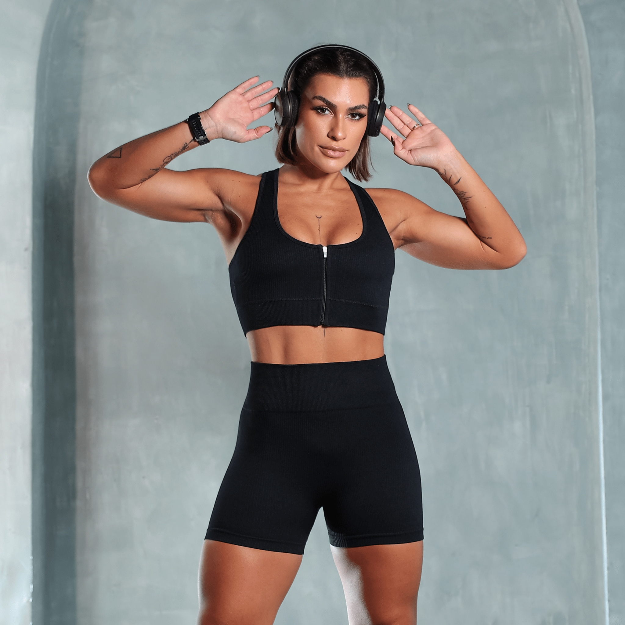 Conjunto Shorts Ziper - Miss Blessed Modas