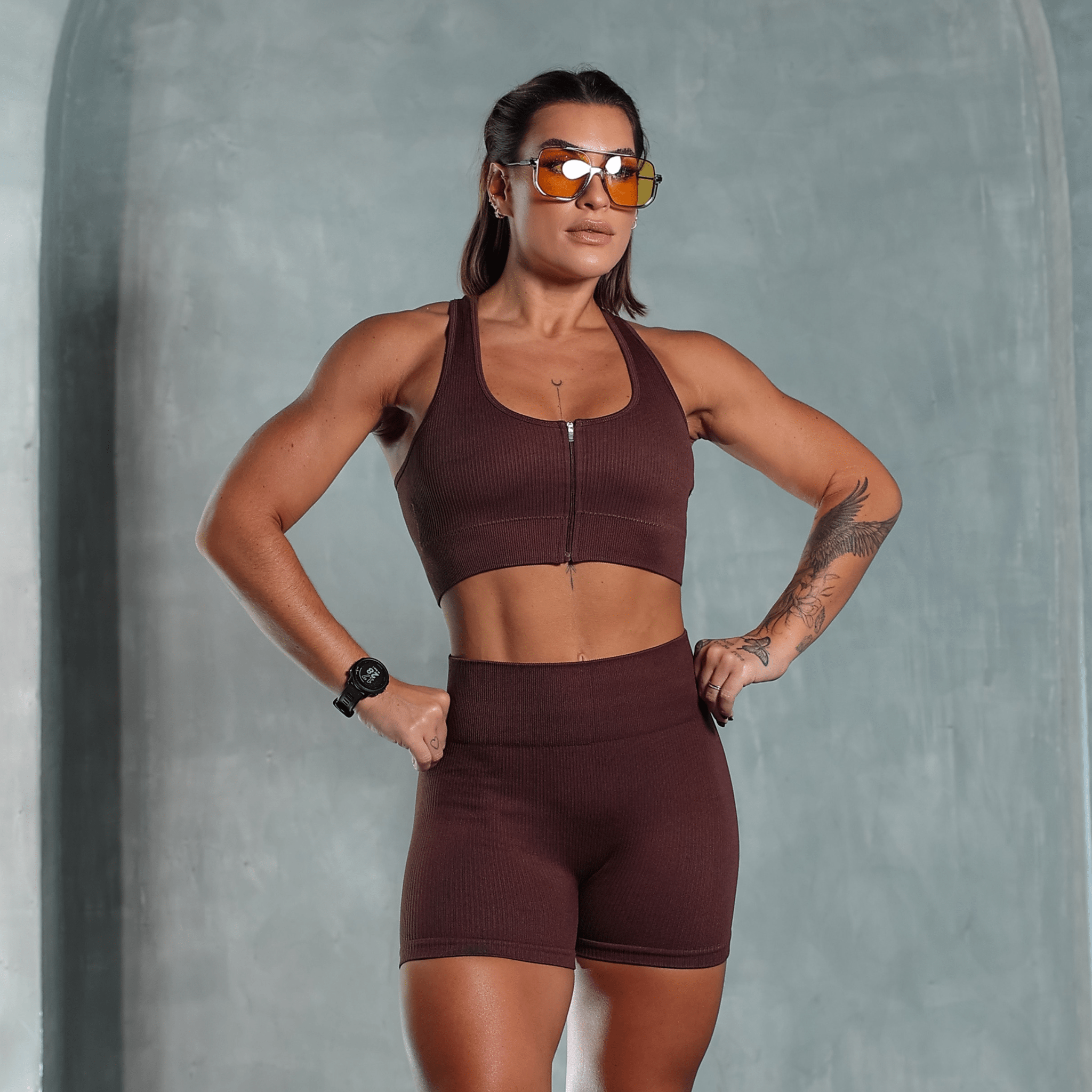 Conjunto Shorts Ziper - Miss Blessed Modas