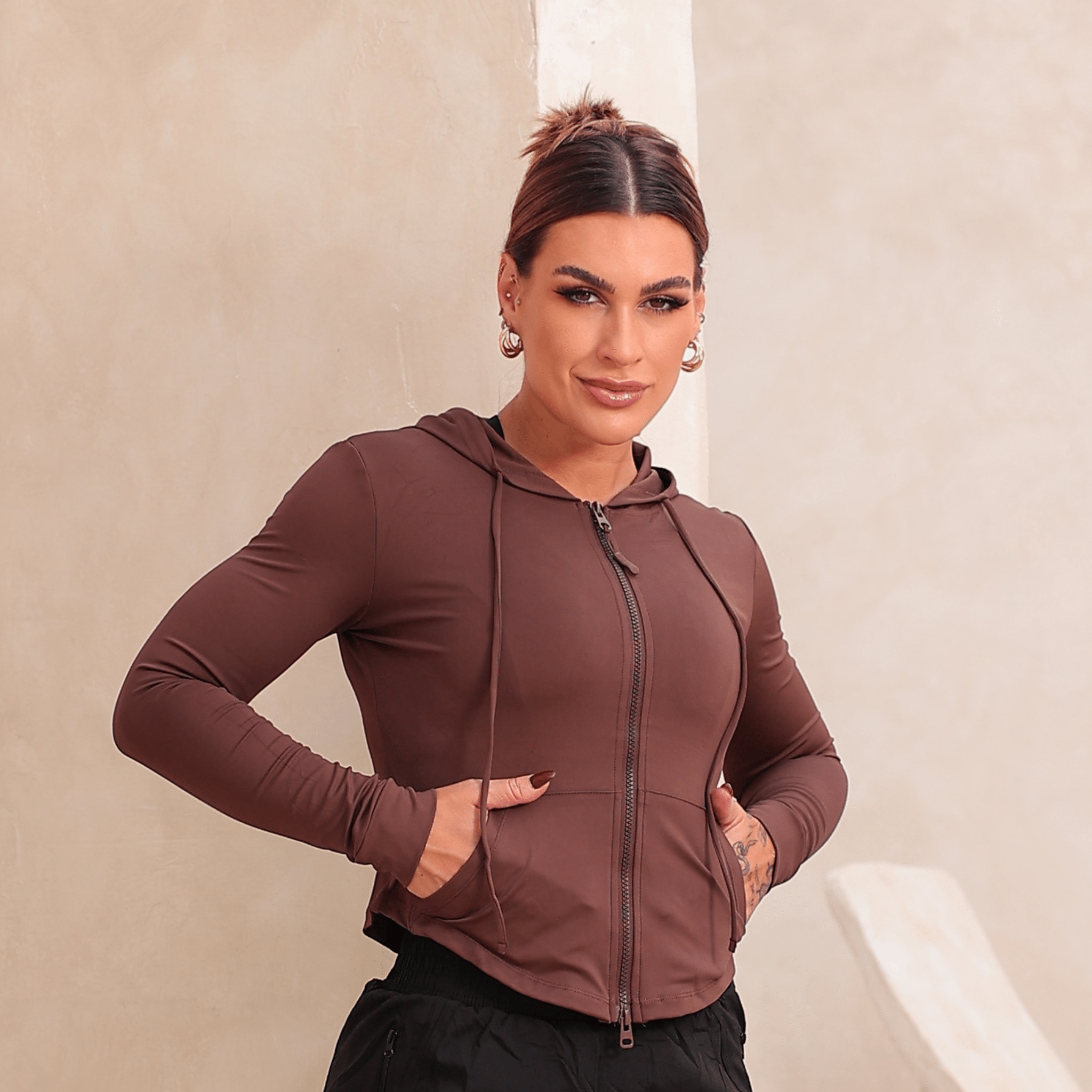 Jaqueta Esportiva com Corda de Chapéu - Miss Blessed Modas