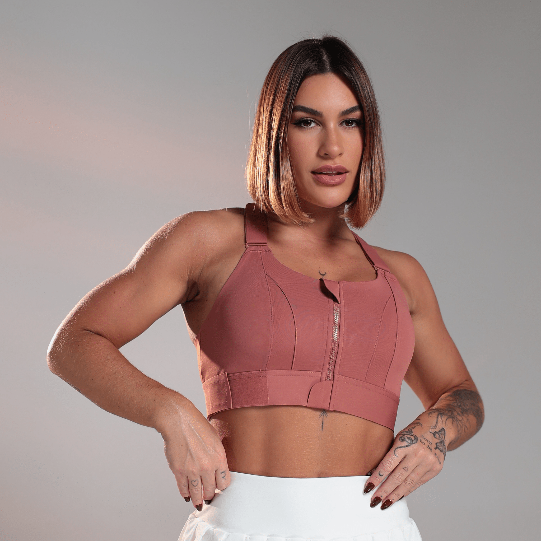 Top Compressão Zipper - Miss Blessed Modas